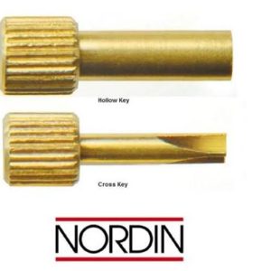 Nordin Gold Plated Cross Key For Screw Post - Image 1