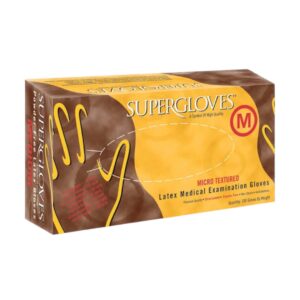 Super Gloves Medium Latex Powder Free - Image 1