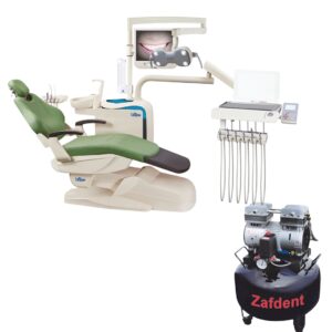Zafdent Dental Unit Q2 + Zafdent Oil Free Air Compressor 32L - Image 1